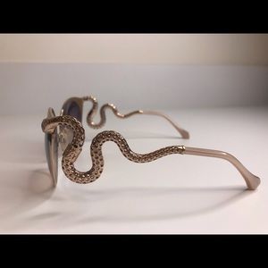 Cavalli Menkalina Snake Gold Sunglasses Cat Eyes